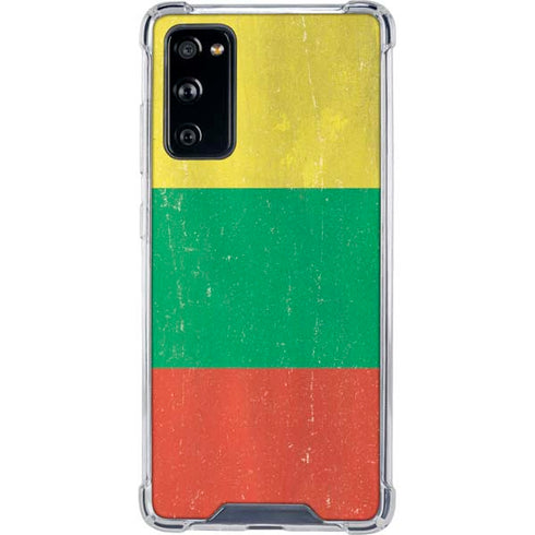 Lithuania Flag Distressed Galaxy S20 FE Clear Case